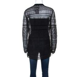 Pre Owned M Missoni Black Knitted Long Sleeve Cardigan M