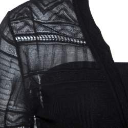 Pre Owned M Missoni Black Knitted Long Sleeve Cardigan M
