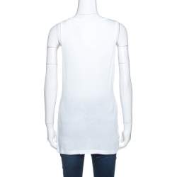 Pre Owned M Missoni White Jersey Sleeveless Tank Top M