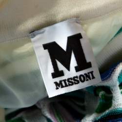 Pre Owned M Missoni Multicolor Textured Knit Midi Skirt M