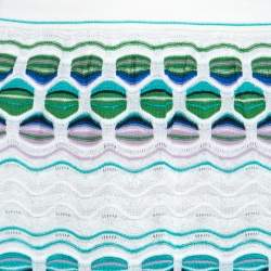 Pre Owned M Missoni Multicolor Textured Knit Midi Skirt M