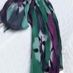 Pre Owned M Missoni White Textured Knit Scarf Detail Top S