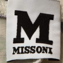 Pre Owned M Missoni Multicolor Printed Silk Jersey Wrap Dress S