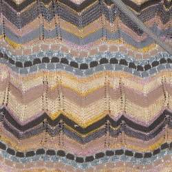 M Missoni Muticolor Wool Blend Chevron Knit Tank Top and Cardigan Set M