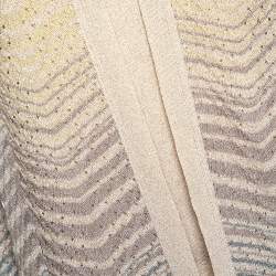 M Missoni Cream Lurex Pointelle Knit Top and Cardigan Set M