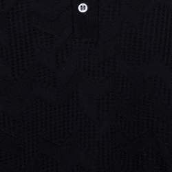 مملوكة مسبقًا M Missoni Black Textured Wool Blend Knit A Line Dress S