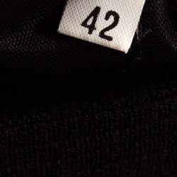 Pre Owned تنورة أم ميزوني ماكسي طية تريكو متعرجة سوداء M