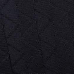 Pre Owned تنورة أم ميزوني ماكسي طية تريكو متعرجة سوداء M