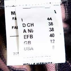 Pre Owned M Missoni Multicolor Striped Knit Shoulder Tie Detail Tunic M 