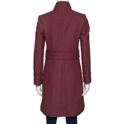 M Missoni Pastel Red Fleece Wool Coat S