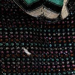 Pre Owned M Missoni Multicolor Lurex Knit Chevron Striped Sleeveless Top M