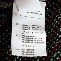 Pre Owned M Missoni Multicolor Lurex Knit Chevron Striped Sleeveless Top M