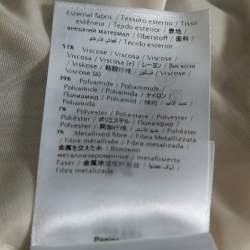 مملوكة مسبقًا M Missoni Pale Yellow Lurex Chevron Knit Sleeveless Dress M