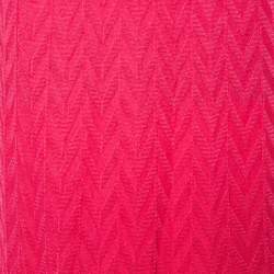 Pre Owned M Missoni Pink Zig Zag Knit Maxi Skirt M