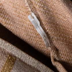 Pre Owned فستان إم ميزوني متوسط بلا أكمام تريكو مزخرف متعرج ميتاليك مقاس كبير (لارج)