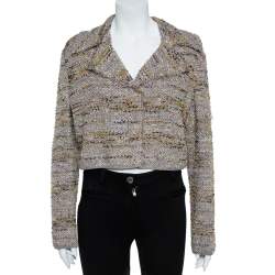 M Missoni Multicolor Tweed Cropped Blazer L