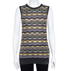 M Missoni Multicolor Patterned Knit Tank Top and Cardigan Set L