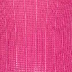 Pre Owned M Missoni Pink & Blue Knit Tank Top and Cardigan Set M/L