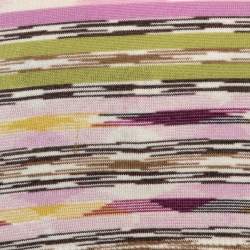 Pre Owned M Missoni Multicolor Wool Stripe Knit Tank Top and Cardigan Set L