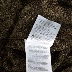 Pre Owned M Missoni Gold Lurex Knit Cardigan & Midi Dress Set S