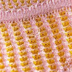 Pre Owned M Missoni Pink & Yellow Lurex Knit Crossback Detail Dress L