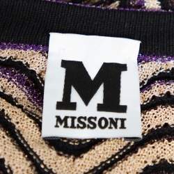 مملوكة مسبقًا فستان أم ميزوني أكمام طويلة فضفاض تريكو مغزول لوكس متعدد الألوان كبير