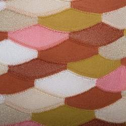 Pre Owned M Missoni Multicolor Scale Pattern Lurex Knit  Long Sleeve Top S