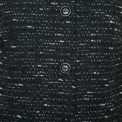 M Missoni Black Tweed Button Front Mid Length Coat M