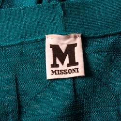 مملوكة مسبقًا كارديغان إم ميزوني صوف أخضر مفتوح مقاس كبير - لارج