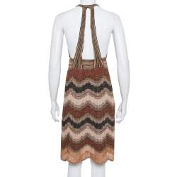 Pre Owned فستان ميني إم ميزوني تريكو لوريكس متعدد الألوان مفتوح مقاس كبير - لارج