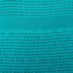 Pre Owned M Missoni Teal Green Knit Scoop Neck Skater Dress L