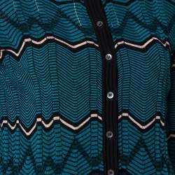 Pre Owned توب قصير إم ميزوني تريكو متعدد الألوان بأزرار أمامية مقاس صغير - سمول