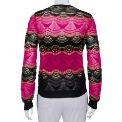 Pre Owned كارديغان إم ميزوني تريكو متعدد الألوان بأزرار أمامية مقاس صغير - سمول