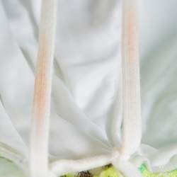 Pre Owned M Missoni Multicolor Chevron Patterned Knit Halter Neck Maxi Dress M