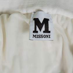 مملوكة مسبقًا تنورة إم ميزوني ماكسي تريكو مزخرف أبيض مقاس وسط (ميديوم)