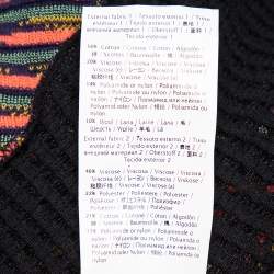 Pre Owned M Missoni Multicolor Knit & Mesh Paneled Sleeveless Mini Dress S