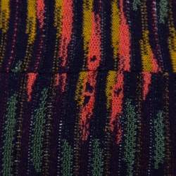 Pre Owned M Missoni Multicolor Knit & Mesh Paneled Sleeveless Mini Dress S