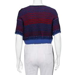 Pre Owned M Missoni Multicolor Knit Open Front Cropped Shrug S