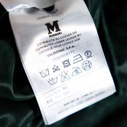 Pre Owned بنطلون أم ميزوني بالازو تريكو نمط أخضر داكن مقاس صغير