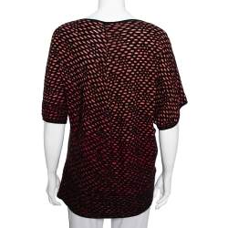 M Missoni Red & Back Jacquard Knit Top L