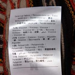 Pre Owned M Missoni Multicolor Patterned Knit Long Sleeve Sheer Top & Leggings M