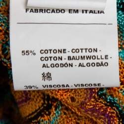 مملوكة مسبقًا فستان أم ميزوني فو ميني تريكو منقوش متعدد الألوان ملتف بحزام مقاس صغير - سمول 