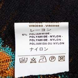 مملوكة مسبقًا فستان أم ميزوني فو ميني تريكو منقوش متعدد الألوان ملتف بحزام مقاس صغير - سمول 