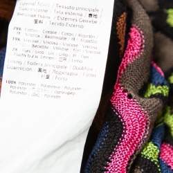 Pre Owned فستان إم ميزوني تريكو نمط متعرج متعدد الألوان متوسط الطول مقاس وسط (ميديوم)