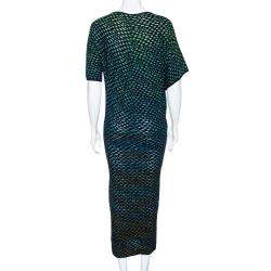 مملوكة مسبقًا M Missoni Multicolor Mesh Jacquard Knit Midi Dress S