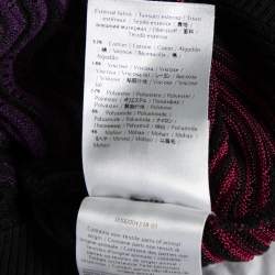 مملوكة مسبقًا كارديغان أم ميزوني تريكو منقوش متموج متعدد الألوان بأزرار أمامية مقاس كبير - لارج 