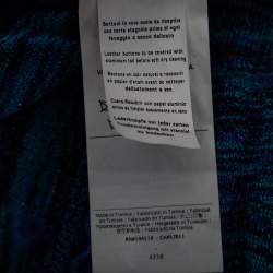 Pre Owned M Missoni Blue Lurex Knit Cap Sleeve Jumpsuit S