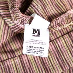 M Missoni Multicolored Cotton Knit Single Buttoned Blazer M