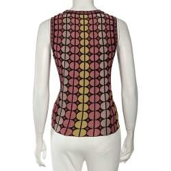 Pre Owned توب إم ميزوني تريكو لوريكس وردي نمط دوائر مقاس متوسط - ميديوم 