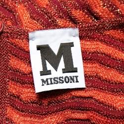 مملوكة مسبقًا M Missoni Metallic Patterned Lurex Knit Sleeveless Maxi Dress M